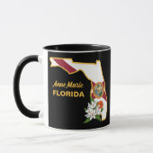 Flag und Blume Orange Blossom für benutzerdefinier Tasse (Links)