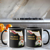 Flag und Blume Orange Blossom für benutzerdefinier Tasse