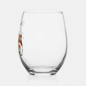 Flag und Blume Orange Blossom für benutzerdefinier Weinglas Ohne Stiel (Links)