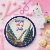 Flag und Eagle Patriotic 4. Juli Cookout Party Pappteller (Party)