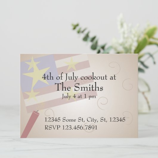 Flag- und Firecracker-Cookie (Stehend Vorderseite)