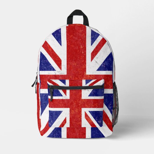 Flag Union Jack Retro Bedruckter Rucksack (Vorderseite)