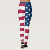 Flag United Staaten Stars & Stripes Custom USA Leggings (Rückseite)