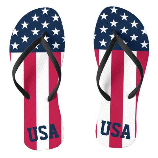 Flag-US Flagge in den USA Flip Flops Badesandalen (Fußbett)