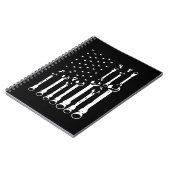 Flag US Mechanische Wrenches Amerikaner für Frauen Notizblock (Linke Seite)