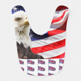 Flag USA Britisch Patriotic Stars Streifen Adler Lätzchen