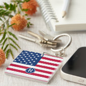 Flag usa Custom Schlüsselanhänger (Vorderseite rechts)