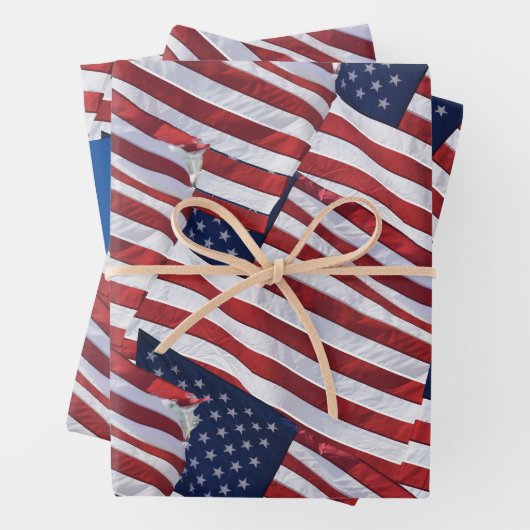 Flag USA Paper Sheets Geschenkpapier Set (Beispiel)
