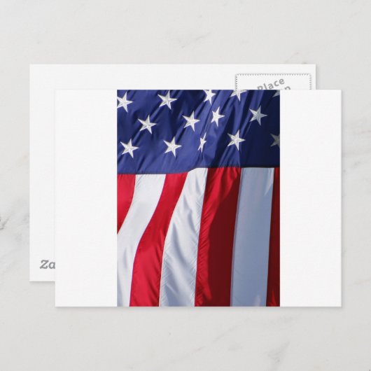 Flag USA Postkarte (Vorne/Hinten)