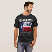 Flag USA Staat Texas ich Stand with Texas T-Shirt (Vorne ganz)
