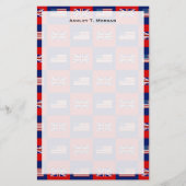 Flag USA & UK Flag Pattern Briefpapier (Vorderseite)