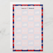 Flag USA & UK Flag Pattern Briefpapier (Vorne/Hinten)