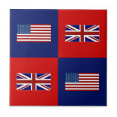 Flag USA & UK Flag Pattern Fliese (Vorderseite)