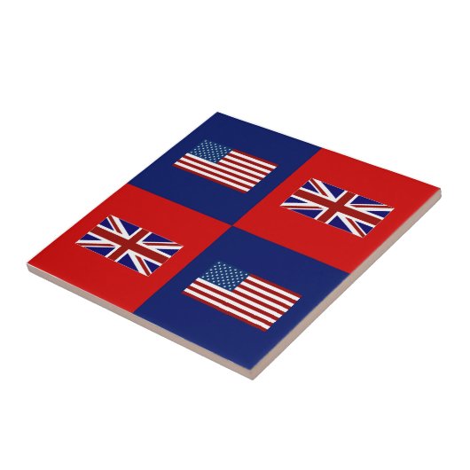 Flag USA & UK Flag Pattern Fliese (Seite)