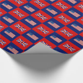 Flag USA & UK Flag Pattern Geschenkpapier (Ecke)
