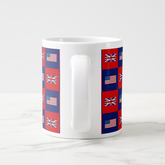 Flag USA & UK Flag Pattern Jumbo-Tasse (Rückseite)