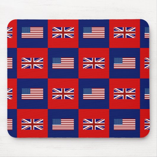 Flag USA & UK Flag Pattern Mousepad (Vorne)