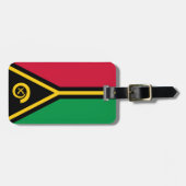 Flag Vanuatu Gepäckmarke mit Ledergurt Gepäckanhänger (Vorderseite horizontal)