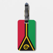 Flag Vanuatu Gepäckmarke mit Ledergurt Gepäckanhänger (Rückseite vertikal)