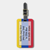 Flag Venezuela Easy ID Personal Gepäckanhänger (Vorderseite vertikal)