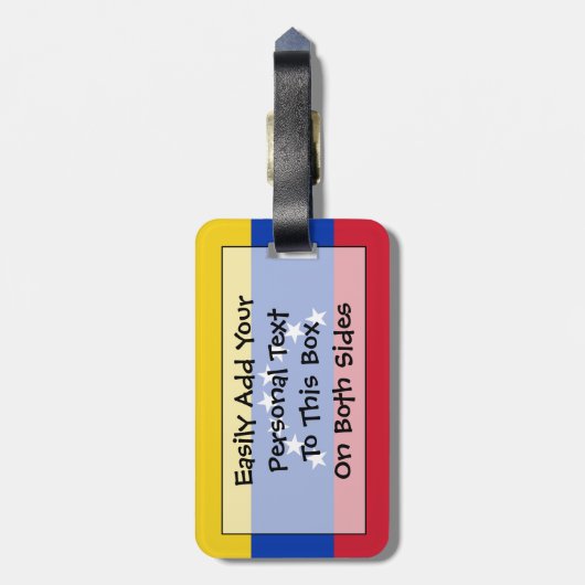 Flag Venezuela Easy ID Personal Gepäckanhänger (Rückseite vertikal)
