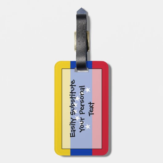 Flag Venezuela Easy ID Personal Gepäckanhänger (Rückseite vertikal)