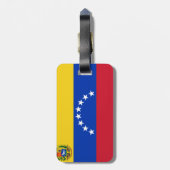 Flag Venezuela Gepäckmarke mit Lederband Gepäckanhänger (Rückseite vertikal)