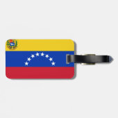 Flag Venezuela Gepäckmarke mit Lederband Gepäckanhänger (Rückseite horizontal)