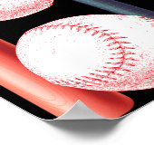 Flag Vintag Baseball Poster (Ecke)