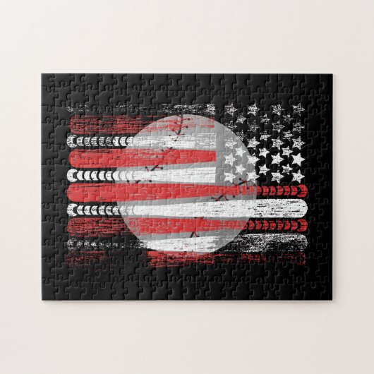 Flag Vintag Baseball Puzzle (Horizontal)