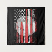 Flag Vintag Baseball Wandteppich (Vorderseite)