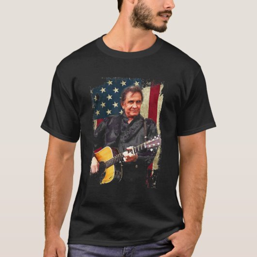 Flag "Vintag Johnny Shirt Cash Country Music Retro (Vorderseite)