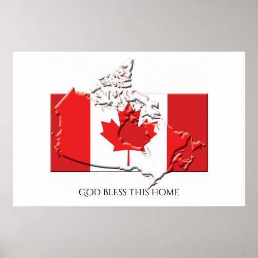 Flag von CANADA Patriotic Zuhause - Angepasster Te Poster (Vorne)