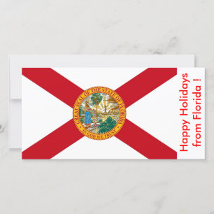 Flag von Florida, Happy Holidays aus den USA. Feiertagskarte