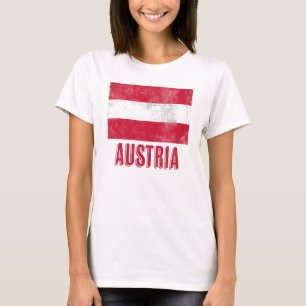 Flag von Österreich "Grunge" Look. T-Shirt