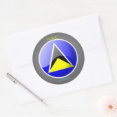 FLAG VON ST. LUCIA AUF STICKER (Umschlag)
