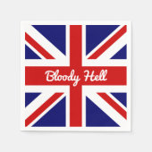 Flag von Union Jack mit dem Funny Quote Square Pap Serviette (Vorderseite)