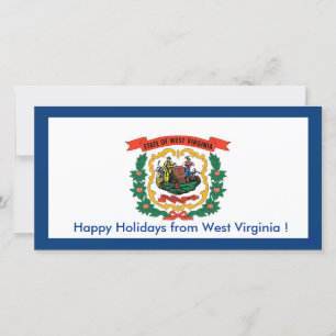 Flag von Virginia, Happy Holidays aus den USA Feiertagskarte