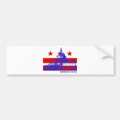 Flag Washington DC Autoaufkleber (Vorne)