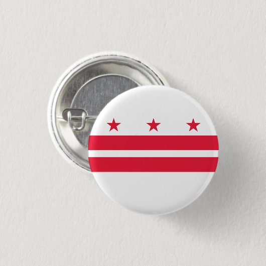 Flag Washington DC Button (Vorne & Hinten)