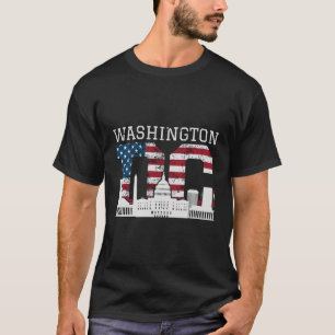 Flag Washington Dc Hauptstadt Hill Usa T-Shirt