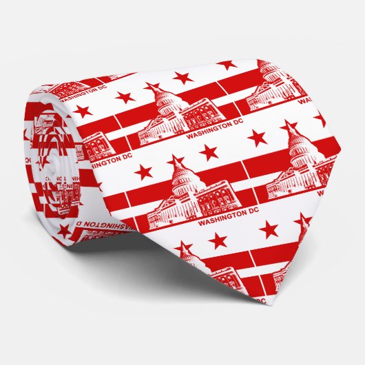 Flag Washington DC Krawatte (Gerollt)