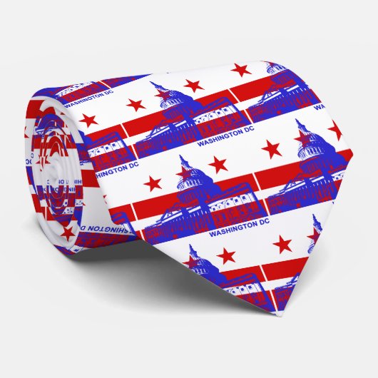 Flag Washington DC Krawatte (Gerollt)