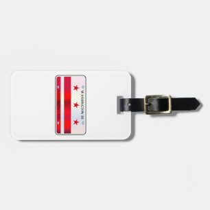 Flag Washington DC License Plate Gepäckanhänger