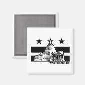 Flag Washington DC Magnet (Vorderseite/Rückseite)