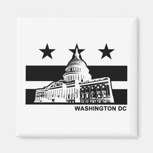 Flag Washington DC Magnet (Vorne)