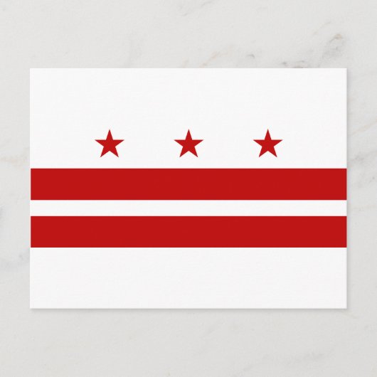 Flag Washington DC Postkarte (Vorderseite)