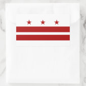 Flag Washington DC Rechteckiger Aufkleber (Tasche)