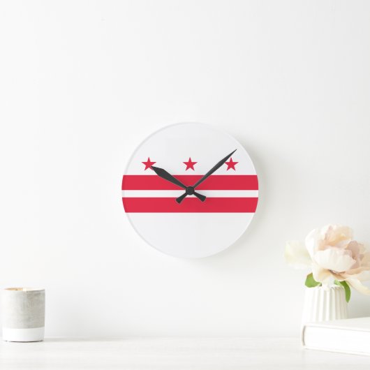 Flag Washington DC Runde Wanduhr (Zuhause)