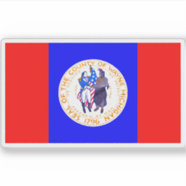 Flag Wayne Landkreis, Michigan Aufkleber